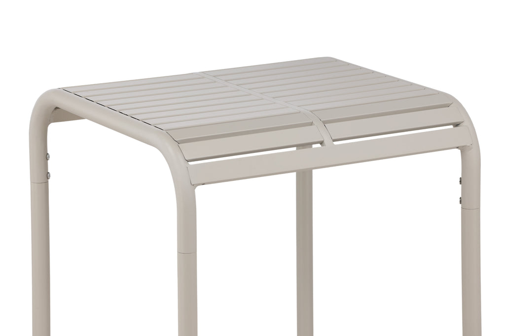 Borneo cafébord 70x70 cm beige aluminium