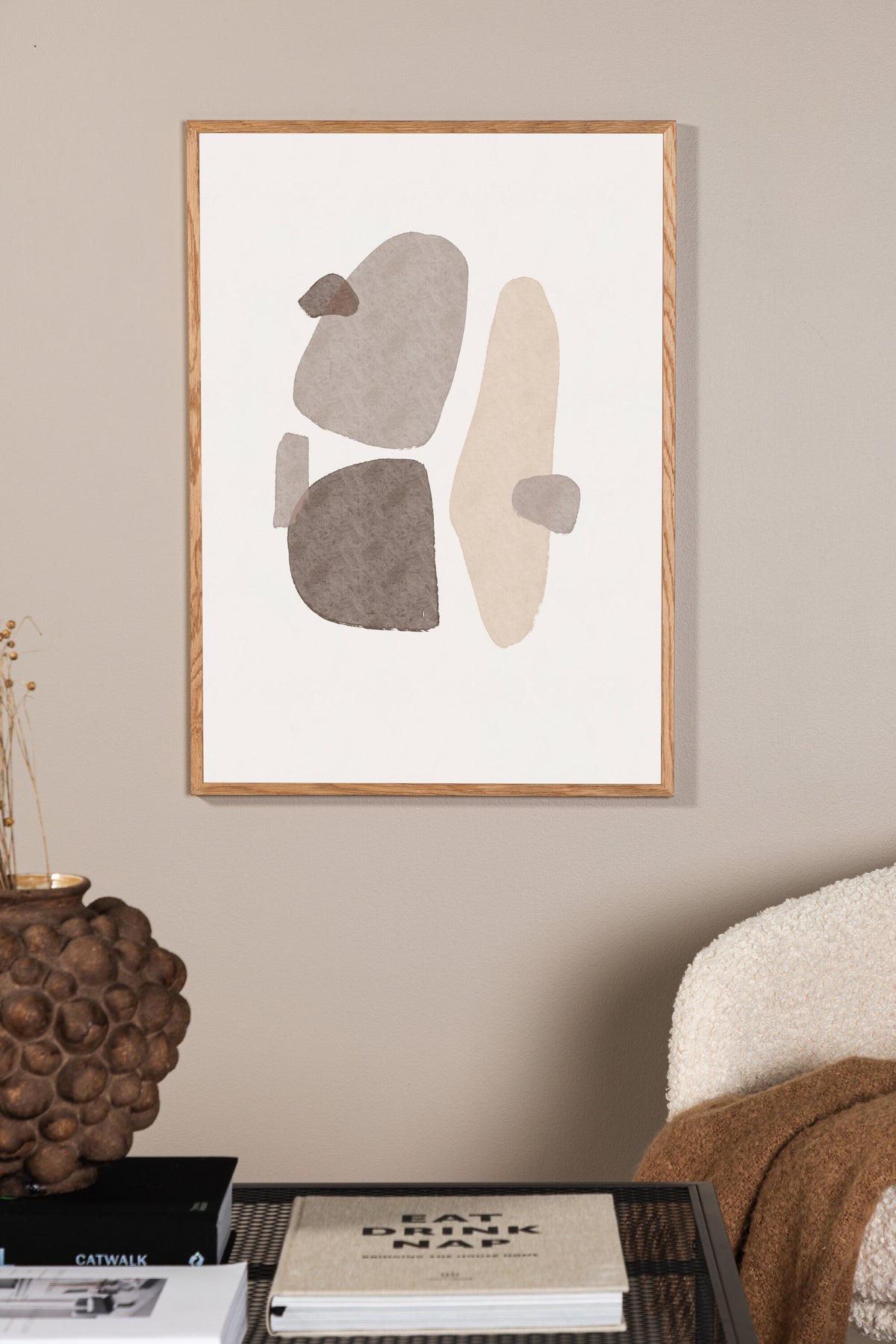 Shapes affisch 50x70 cm svart och vit