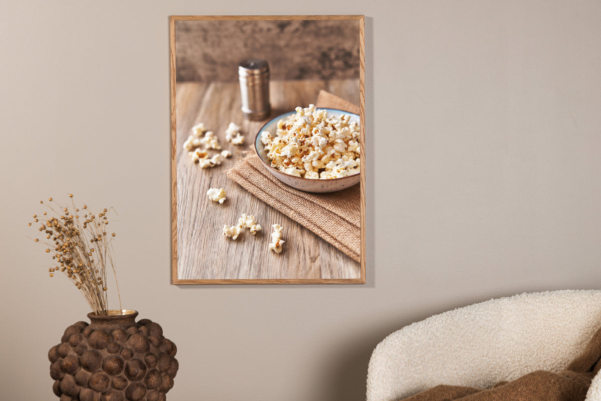 Popcorn affisch 30x40 cm beige