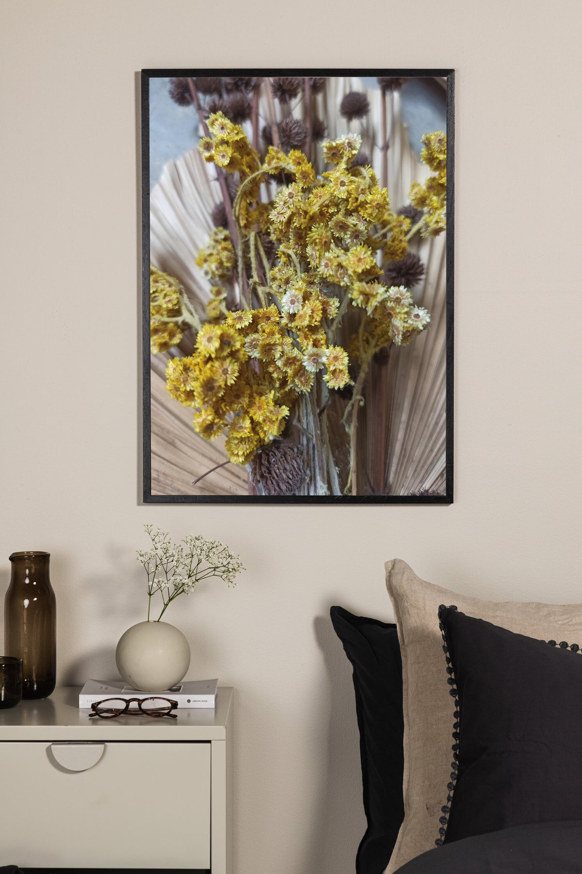 Bouquet affisch 70x100 cm gul/grön