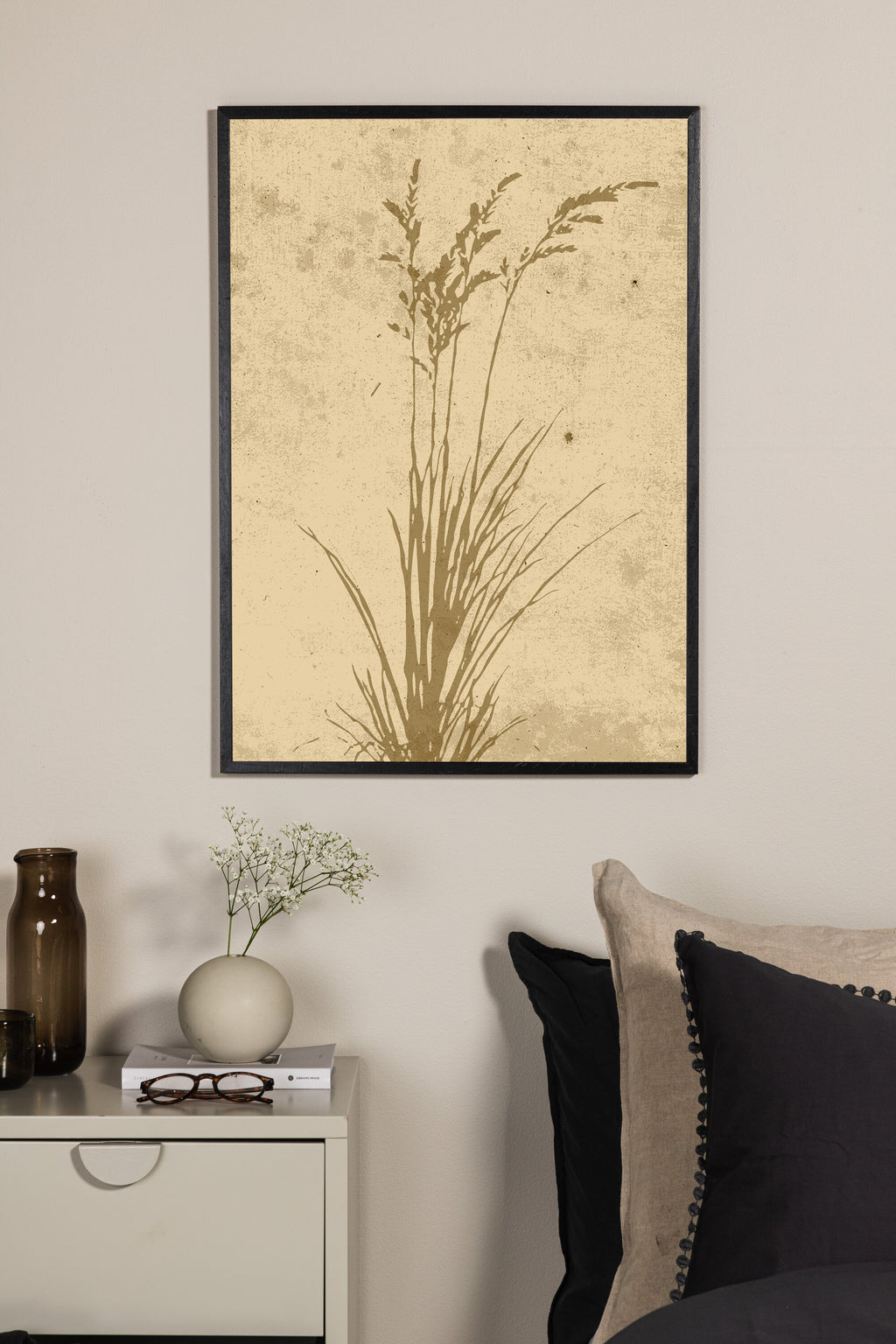 Växtkonst affisch 50x70 cm beige