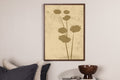 Flower art affisch 70x100 cm beige