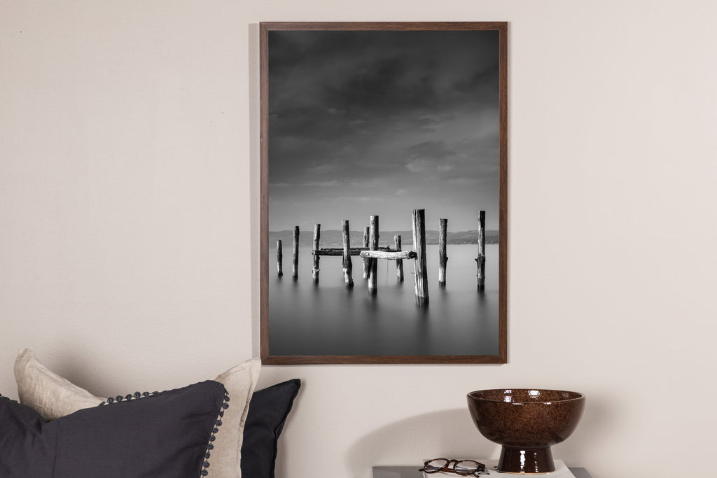 Ocean affisch 30x40 cm svart/vit