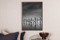 Ocean affisch 30x40 cm svart/vit