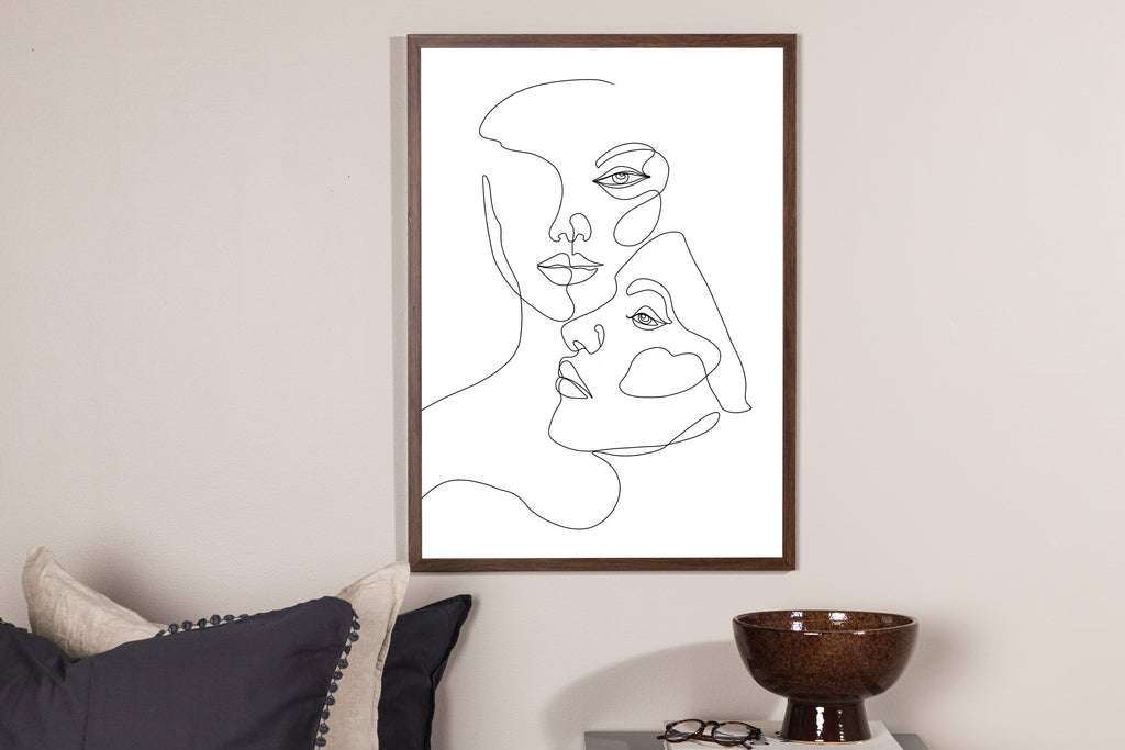 Faces affisch 21x30 cm svartvit
