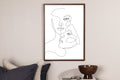 Faces affisch 30x40 cm svartvit