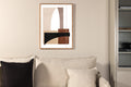 Materials affisch 70x100 cm beige och vit