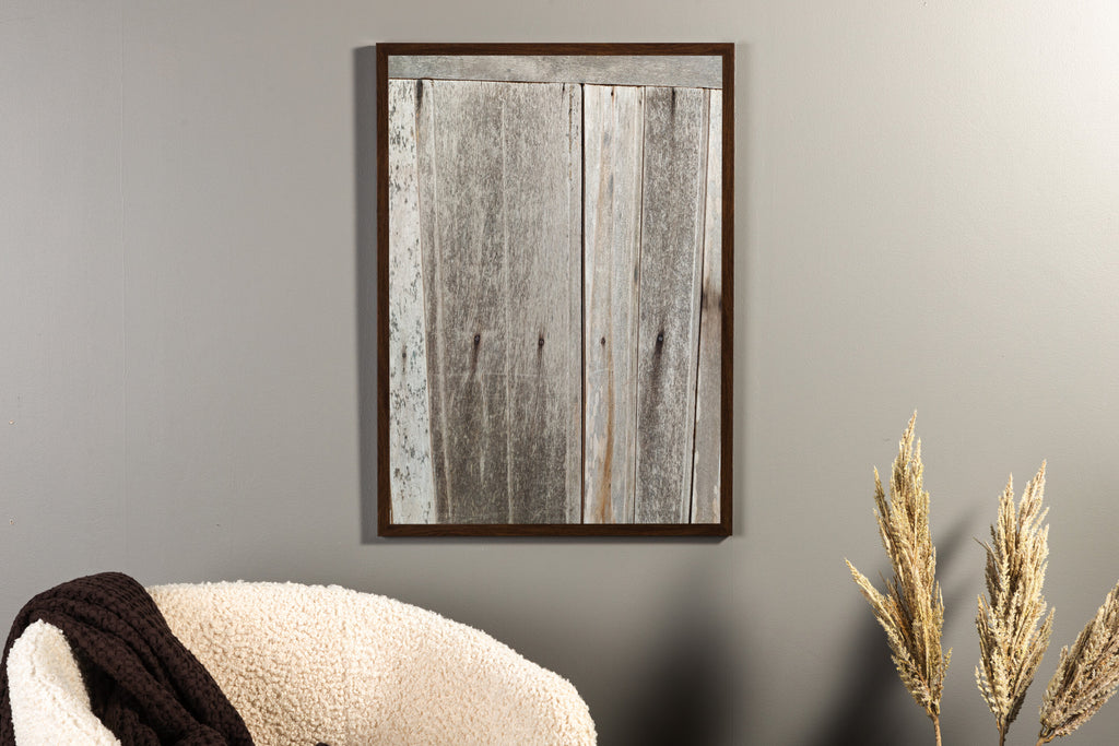 Wooden wall affisch 50x70 cm grå