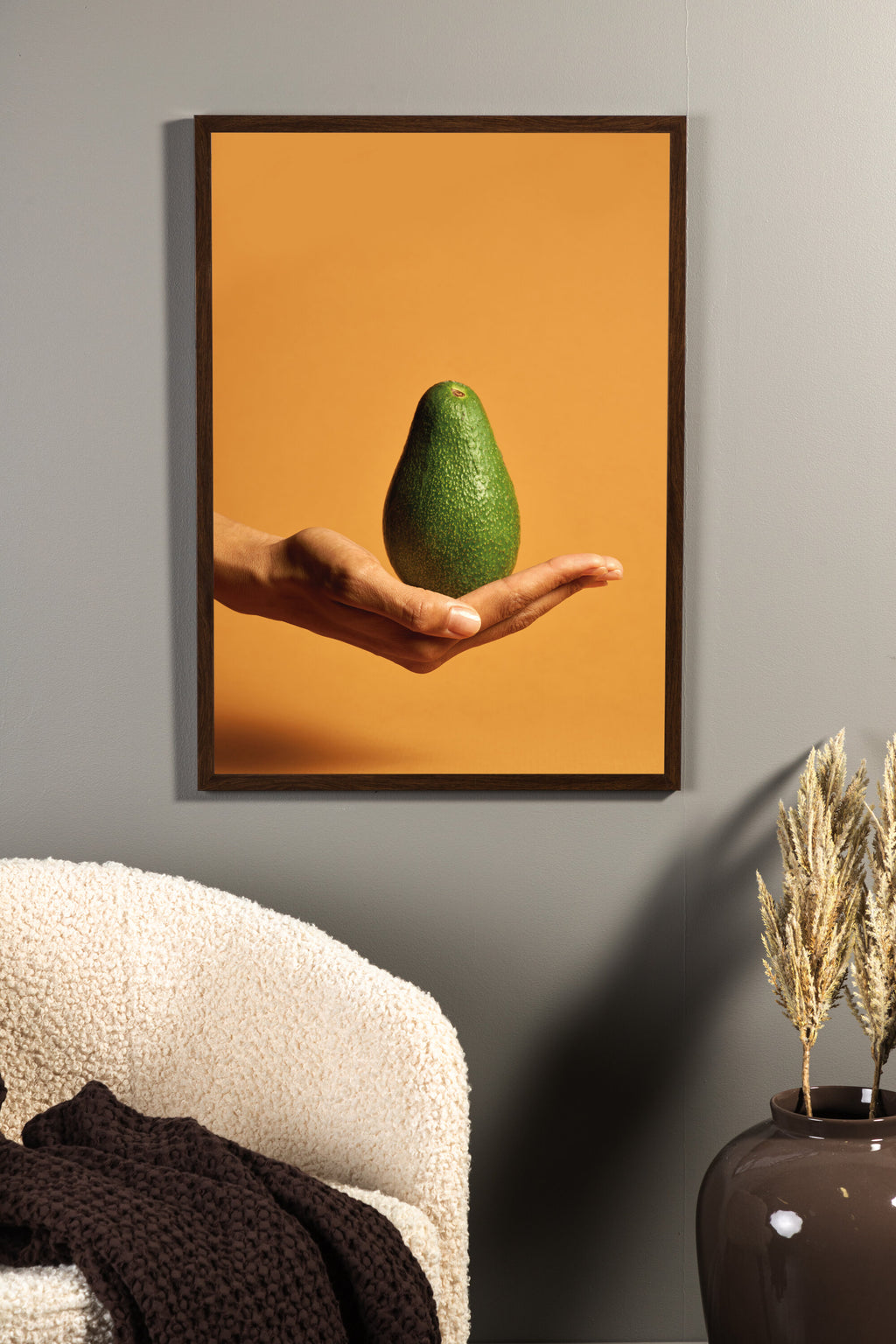 Avocado affisch 50x70 cm grön/orange