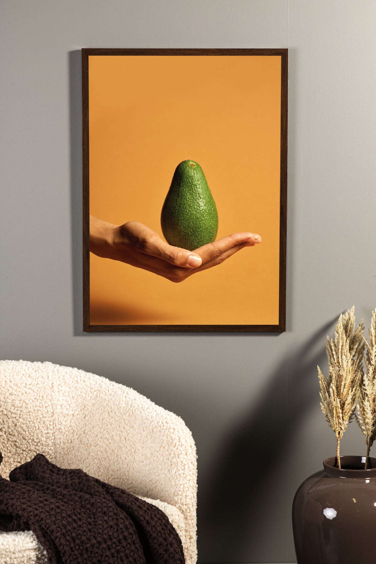 Avocado affisch 50x70 cm grön/orange