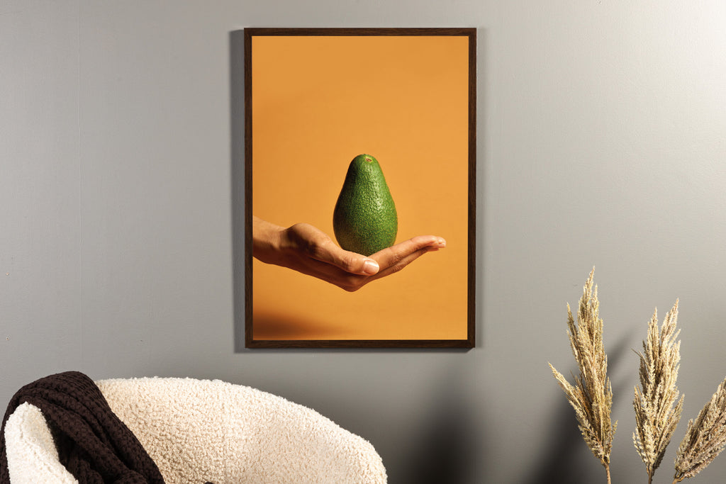 Avocado affisch 70x100 cm grön och orange