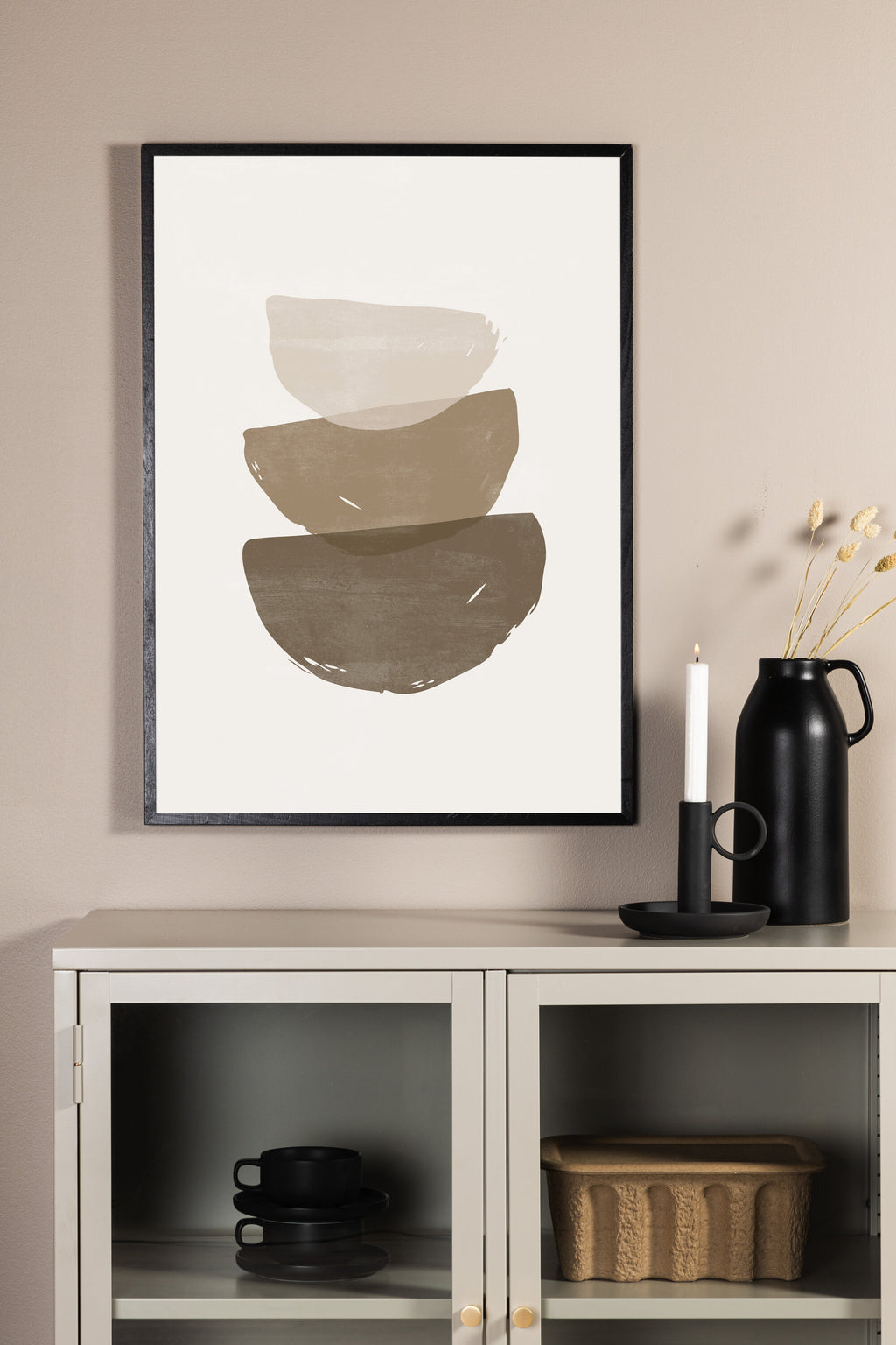 Brush strokes affisch 50x70 cm beige