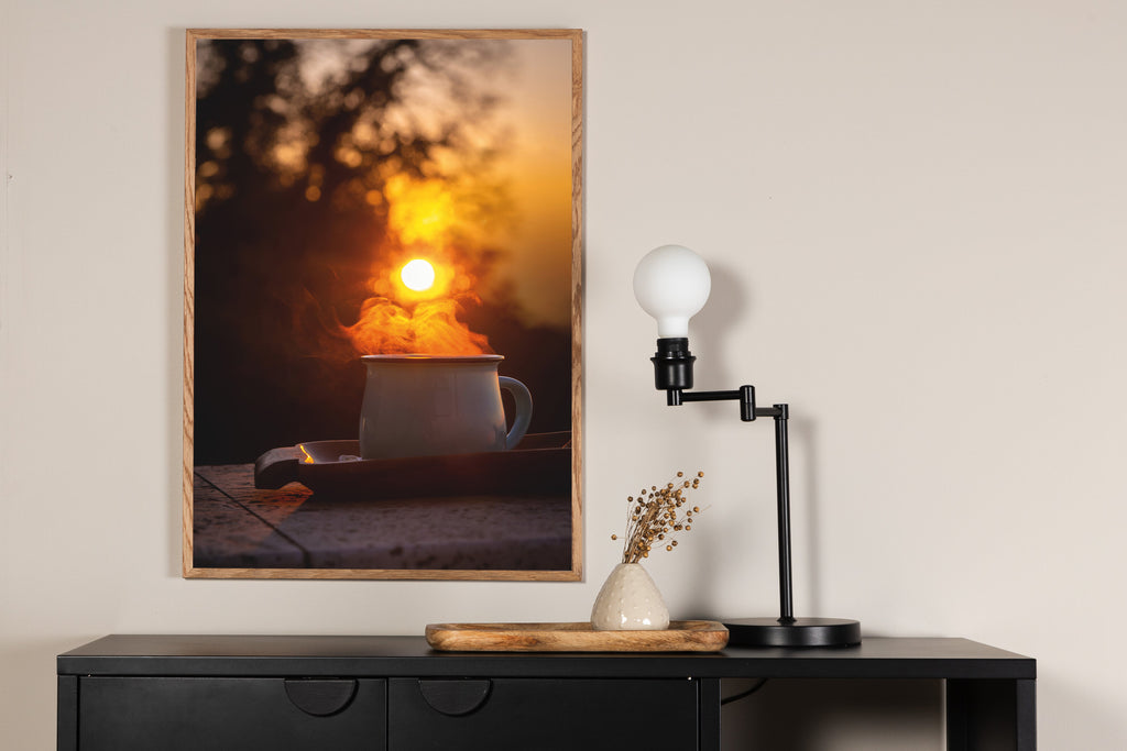 Morning coffee affisch 50x70 cm svart/orange