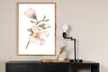 Hand made affisch 70x100 cm rosa och vit