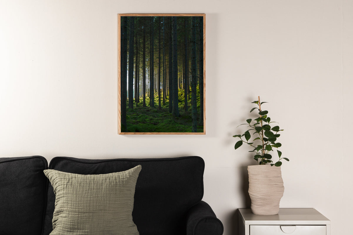 Woods affisch 21x30 cm grön och svart