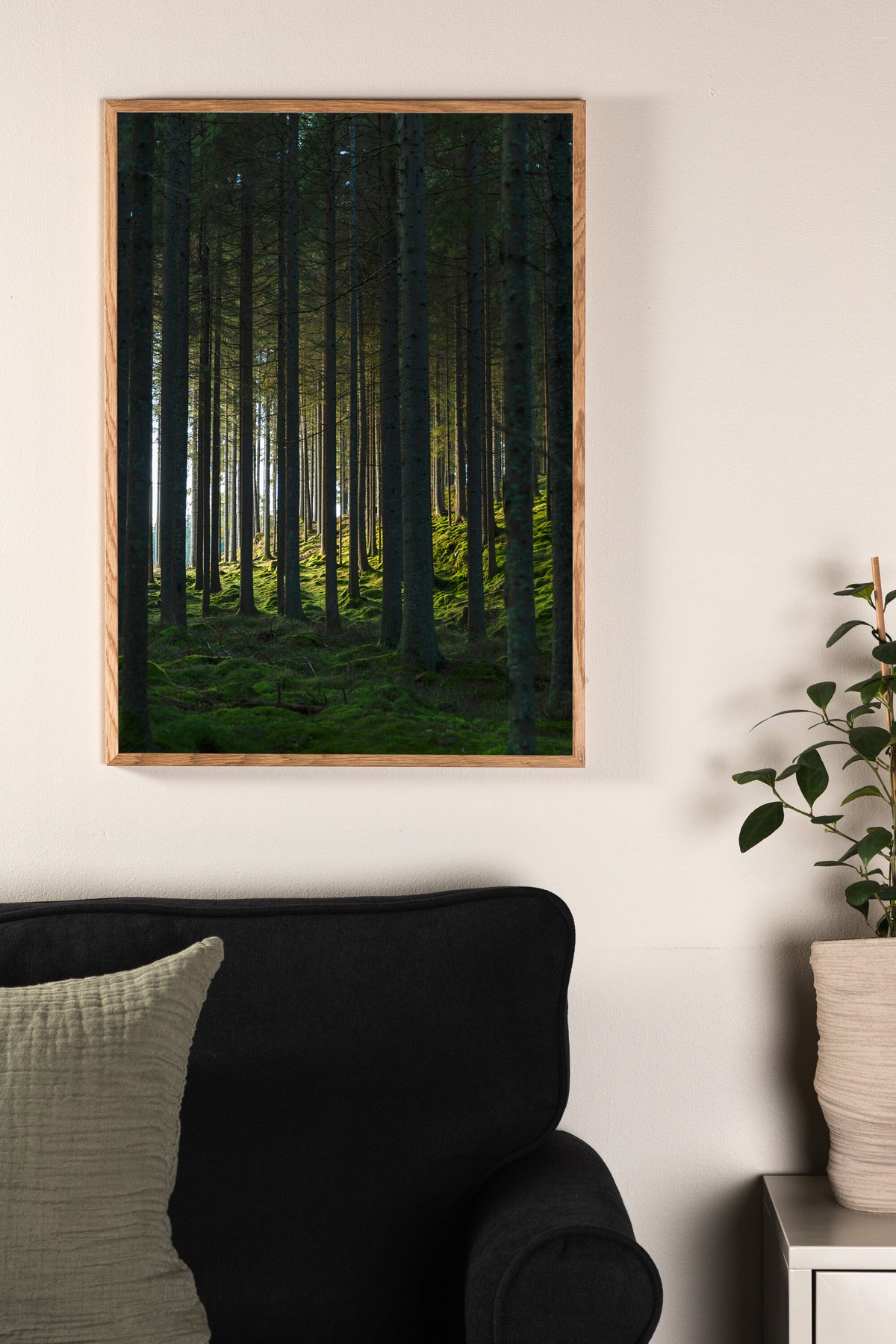 Woods affisch 21x30 cm grön och svart