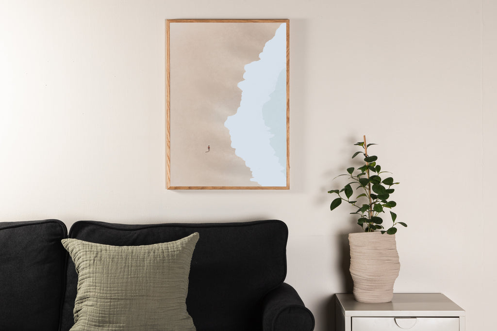 Beach affisch 50x70 cm beige