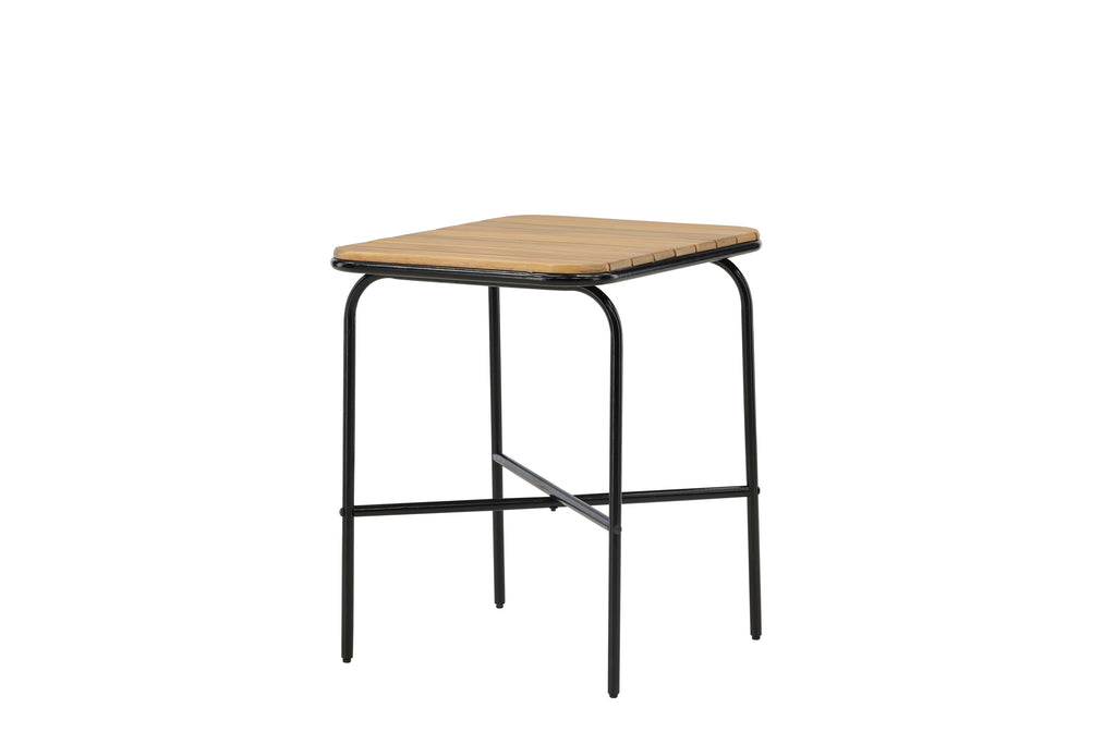 Holmbeck cafébord 55x70x74 cm svart och naturfärgat i akacia och stål