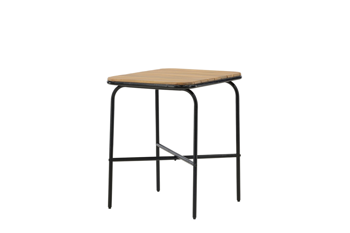 Holmbeck cafébord 55x70x74 cm svart och naturfärgat i akacia och stål