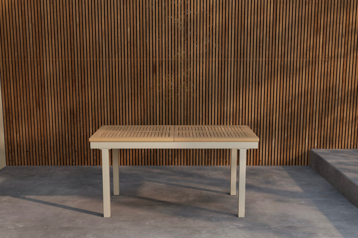 Panama matbord 160/240 cm beige teak