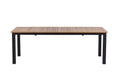 Panama förlängningsbart matbord 224/324x100 cm svart aluminium och teak