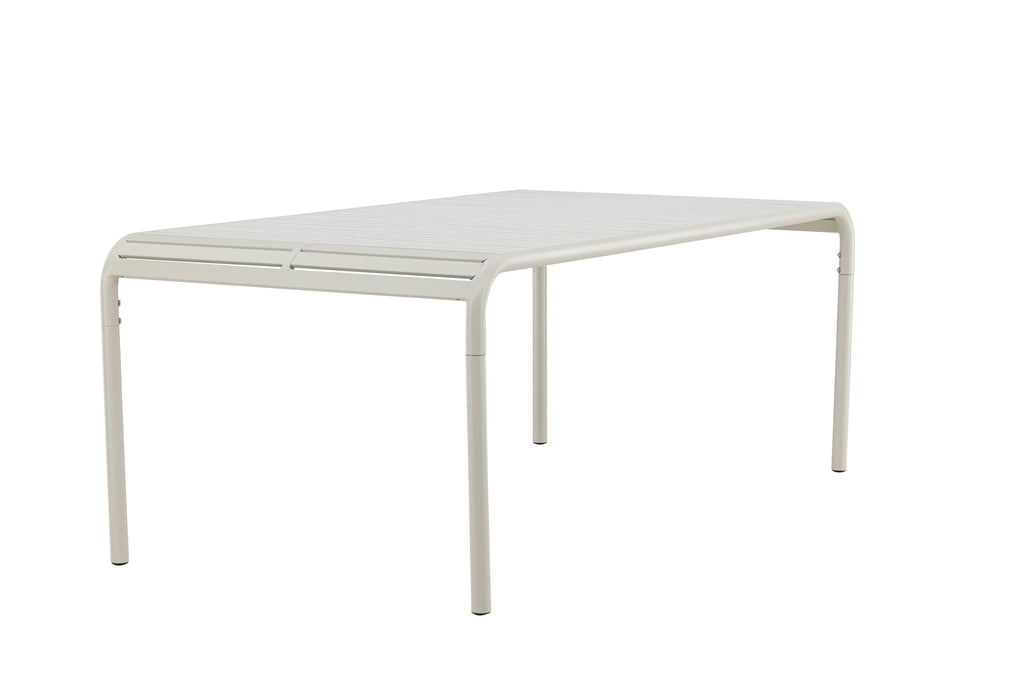 Borneo matbord 100x200 cm beige aluminium
