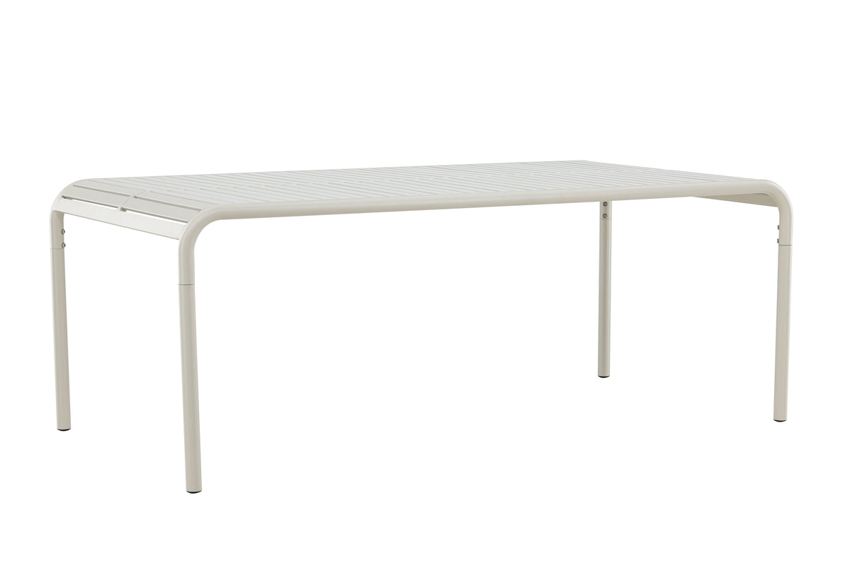 Borneo matbord 100x200 cm beige aluminium