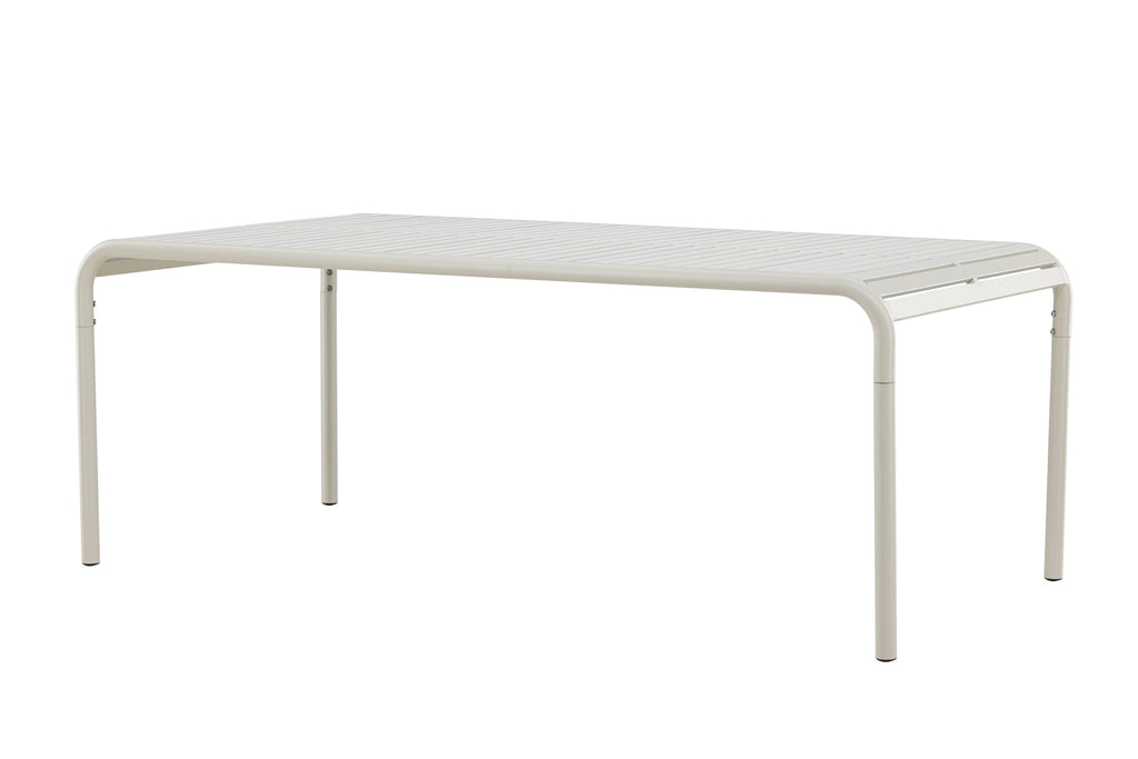 Borneo matbord 100x200 cm beige aluminium