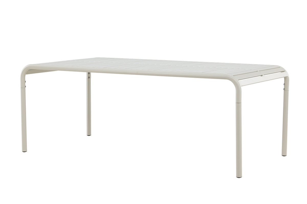 Borneo matbord 100x200 cm beige aluminium