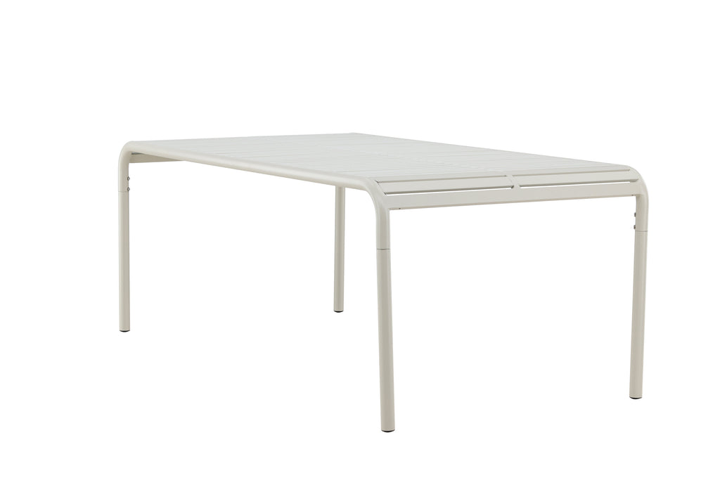 Borneo matbord 100x200 cm beige aluminium