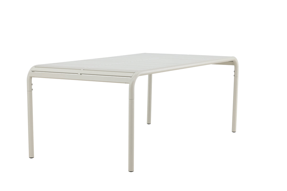Borneo matbord 100x200 cm beige aluminium
