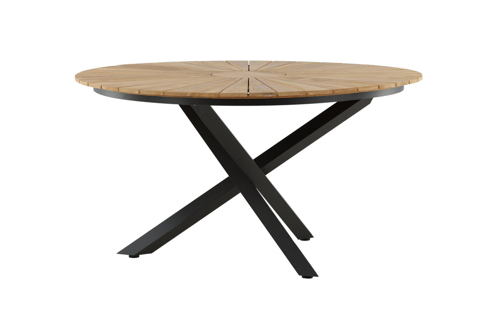 Mexico runt matbord Ø 140 cm svart/teak
