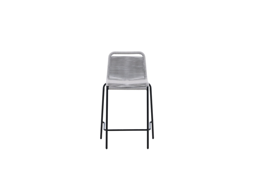 Lindos barstol 2-pack svart/ljusgrå stål