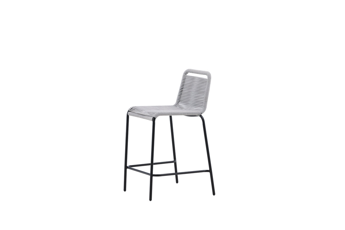 Lindos barstol 2-pack svart/ljusgrå stål