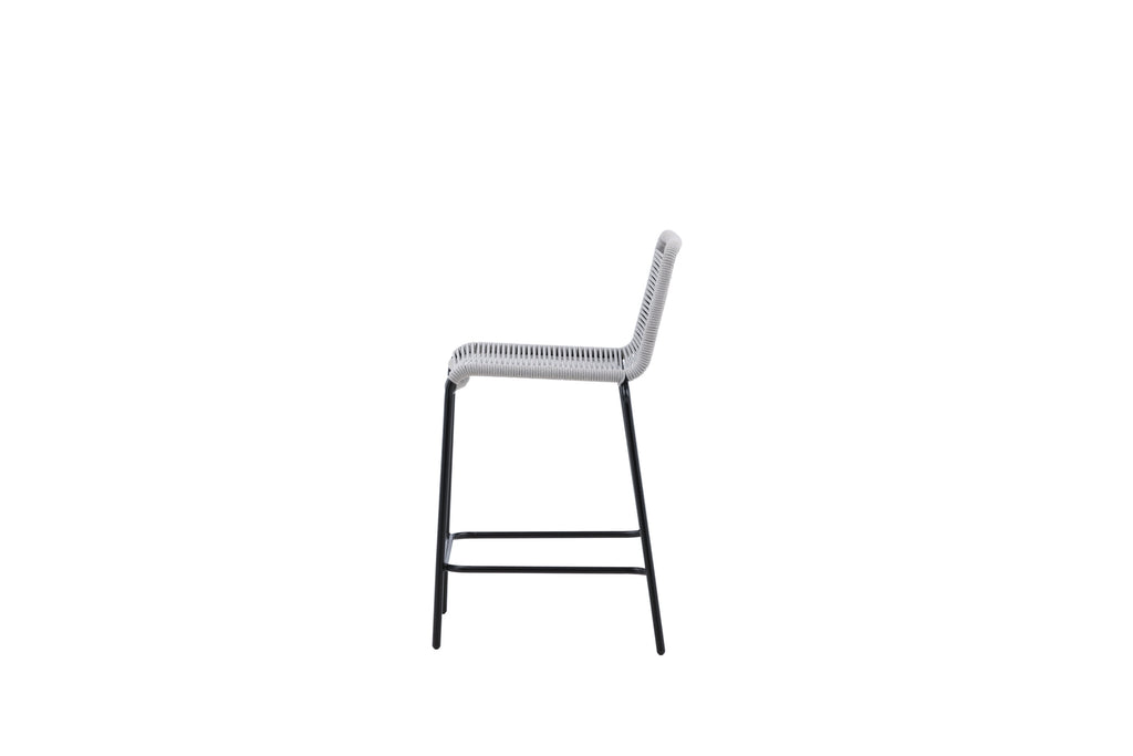 Lindos barstol 2-pack svart/ljusgrå stål