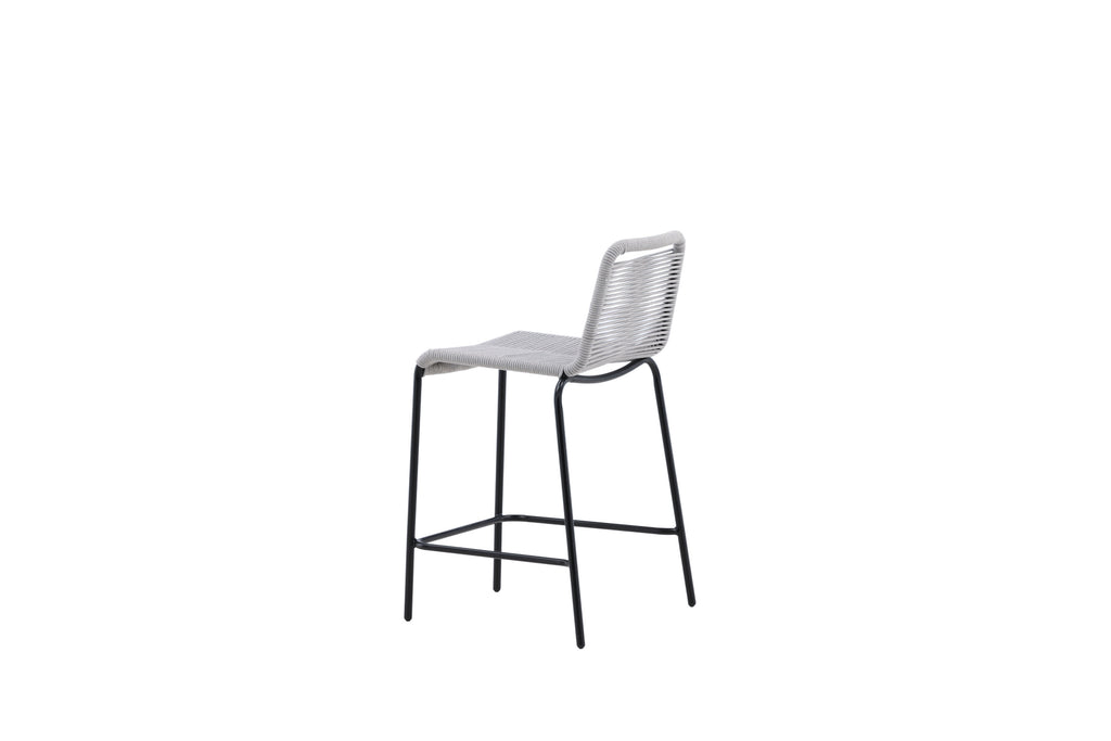 Lindos barstol 2-pack svart/ljusgrå stål