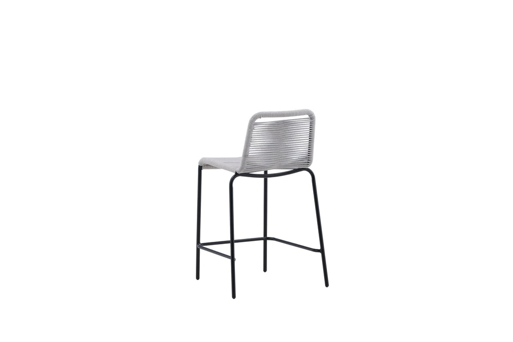 Lindos barstol 2-pack svart/ljusgrå stål