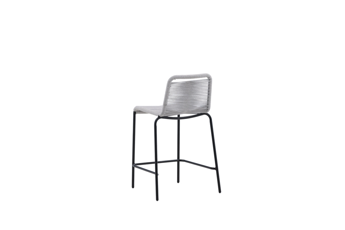Lindos barstol 2-pack svart/ljusgrå stål
