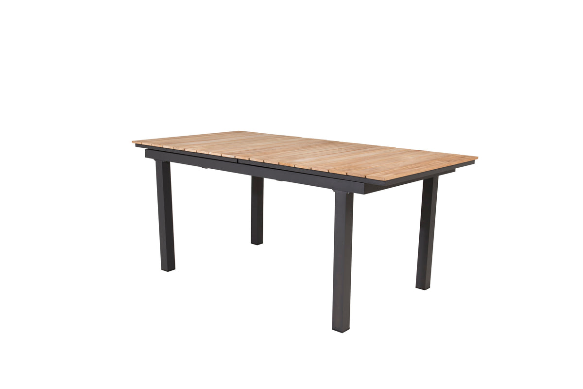 Mexico rektangulärt matbord 180/240 cm svart/teak