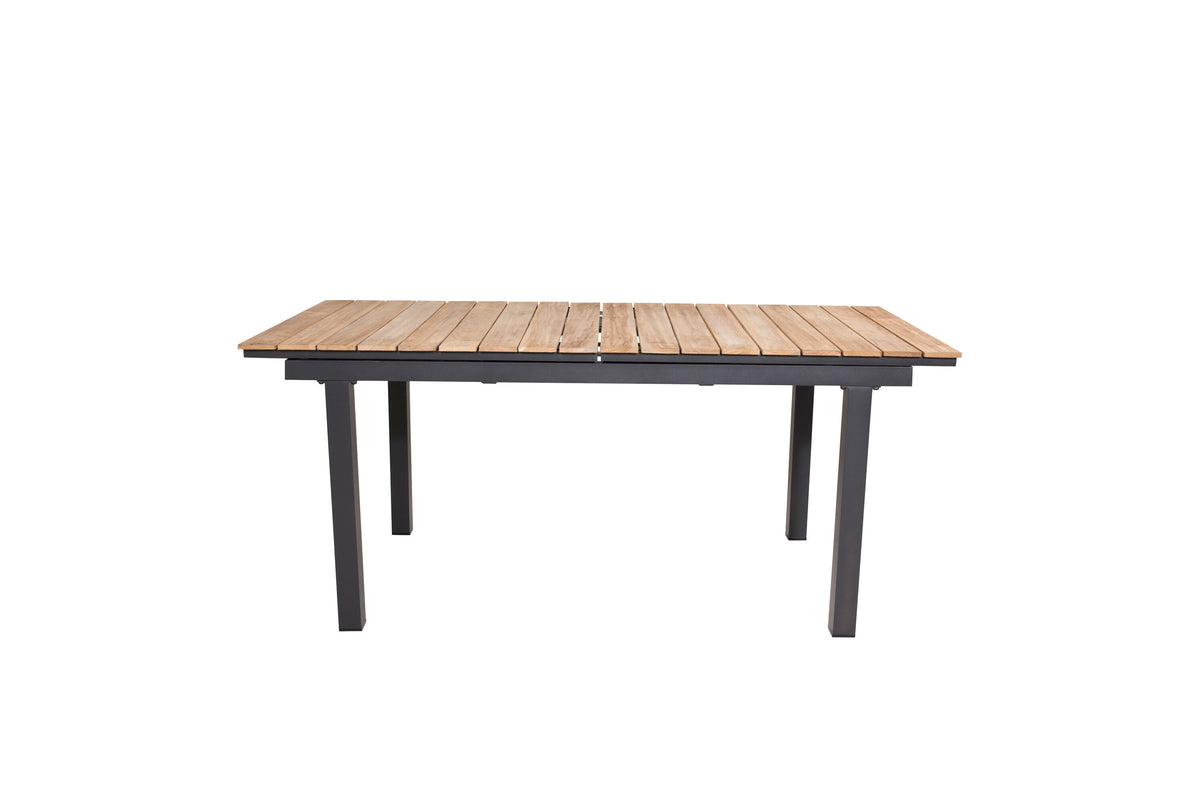 Mexico rektangulärt matbord 180/240 cm svart/teak