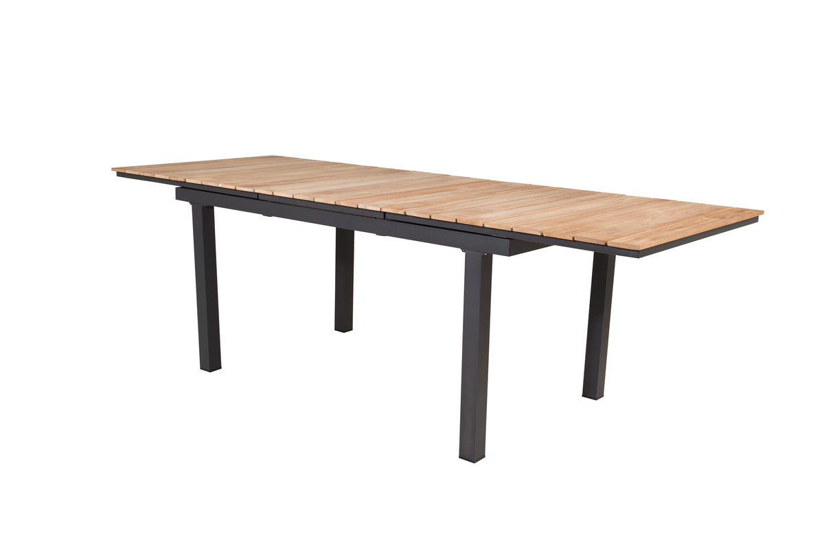 Mexico rektangulärt matbord 180/240 cm svart/teak