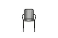 Peking matstol 2-pack svart aluminium