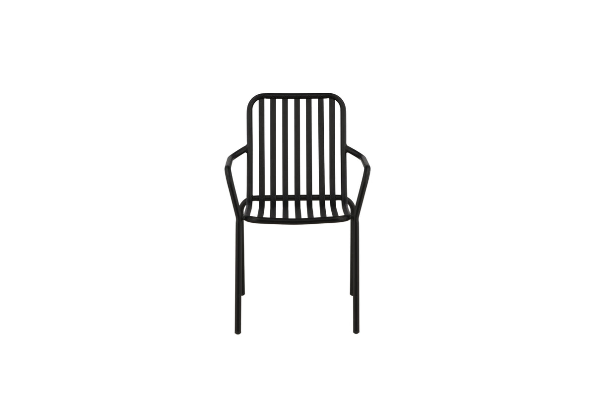 Peking matstol 2-pack svart aluminium