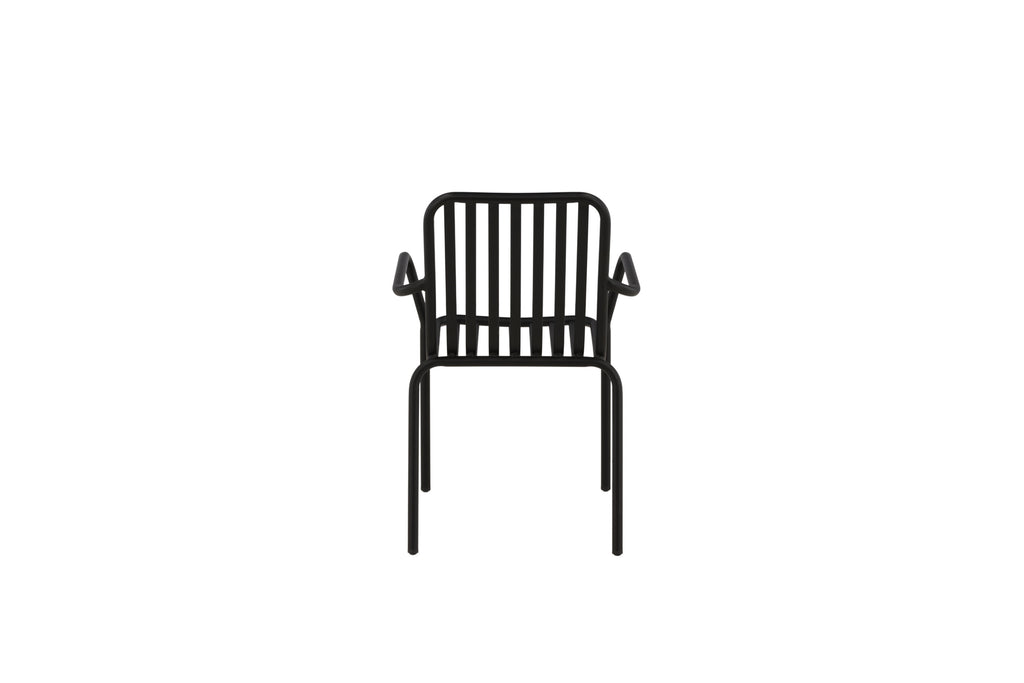 Peking matstol 2-pack svart aluminium