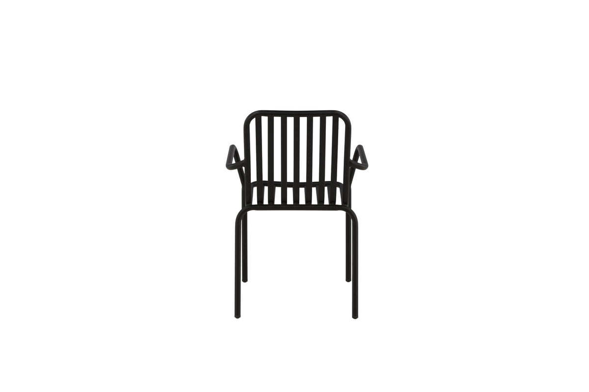 Peking matstol 2-pack svart aluminium