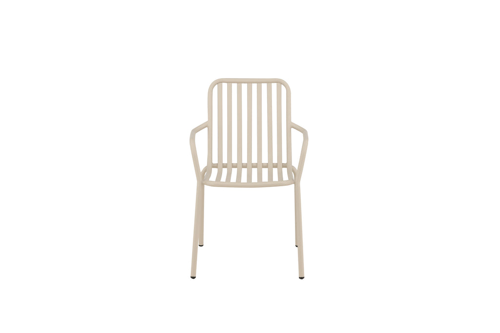 Peking matstol 2-pack beige aluminium