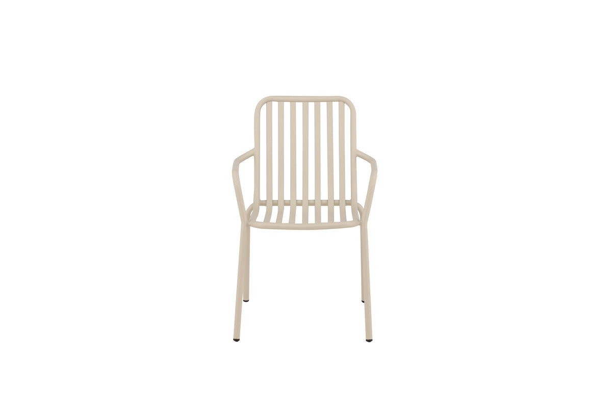 Peking matstol 2-pack beige aluminium