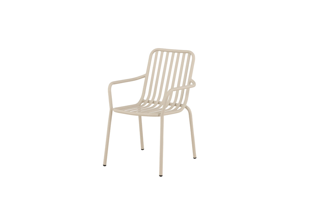 Peking matstol 2-pack beige aluminium