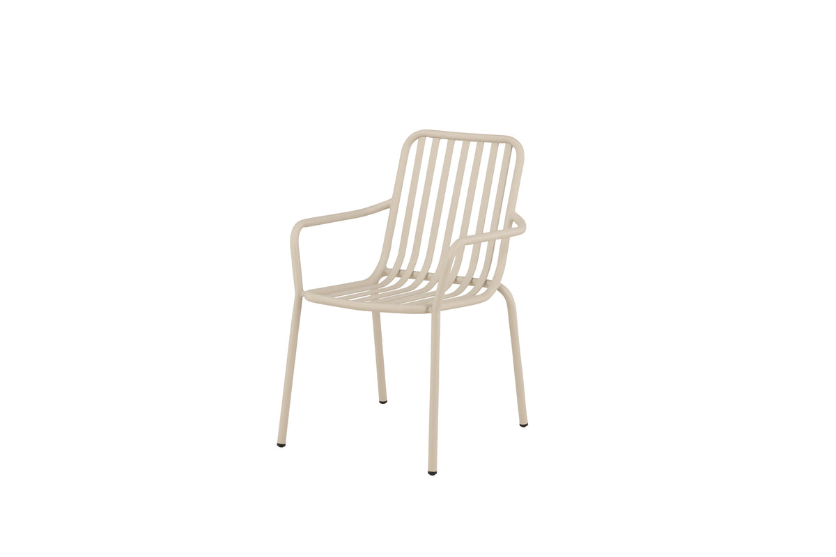 Peking matstol 2-pack beige aluminium