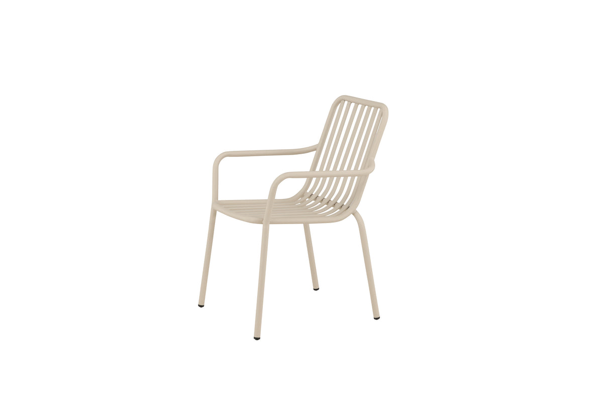 Peking matstol 2-pack beige aluminium